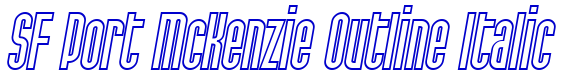 SF Port McKenzie Outline Italic Schriftart